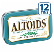 Altoids Wintergreen Mints 알토이즈 윈터그린 민트 캔디 50g(1.76oz) 12팩, 50g