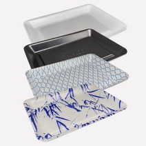 용기닷컴 PSP 스티로폼 사각접시 도시락 포장용기 1001호, 검정(1box/600개)