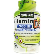 NATURE'S ESSENTIALS 리포솜 비타민 D3 | 2000IU | + 사이클로덱스트린 최대 흡수 포뮬러 | 3개월 분량, 한개옵션1, 한개옵션0