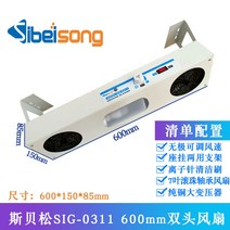 이오나이저 방진기 창고 공업용 제거기 정전기 산업용 이온 장비 방진 방지, 600MM 듀얼 팬+조명