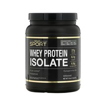 캘리포니아골드뉴트리션 (GOLD) 웨이 프로틴 파우더 아이솔레이트 분리 유청 단백질 분말 1병 맛 무함유 454g (1통 454g), 1개