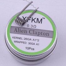 오일필터 XFKM 10 개/몫 A1/316 플랫 트위스트 와이어 융합 clapton Hive 외계인 믹스 쿼드 타이거 코일 가열 저항, [05] alien 0.3