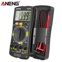 클램프 멀티 미터 디지털 테스터기 누설전류계 aneng sz08 true rms 전문, 블랙 멀티미터