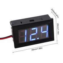 디지털 전압계 DC 4.5V ~ 30V 패널 미터 자동차 차량용 바이크 오토바이 용 빨간색/파란색/녹색 볼트 테스, 02 Blue