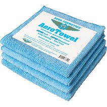 Aero Cosmetics 885953 에어로 화장품 다용도 극세사 세정타올4팩 습식 무수 세척용 세정포 고흡수성 보풀없음 자동차 RV 오토바이 주방 욕실, Blue