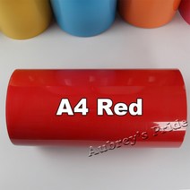 평판프레스 열전사100x10/12 cm ("x40") PVC 열전달 비닐 열 프레스 기계 절단 플로터 커터 티셔, 04 Red A4