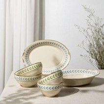 1300K 시라쿠스 로렐 빈티지 플레이트 2인세트 3 color, 블루로렐