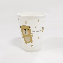 [음료용 종이컵] 9온스 곰돌이 (100개), 100개