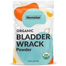 nemstar 유기농 블래더랙 파우더4oz 바다 다시마 보충제 해초와 우엉 면역 체계 부스터 천연 요오드 갑상선 기능 촉진 관절 건강 체중 관리 멀티비타민