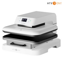 HTV론트 자동 열 프레스 38cm x 38cm HTVRONT Auto Heat Press 넓은세라믹가열판 자동압력 온도시간표시기능 대량생산 티셔츠 가방 신발 승화전사 열전사, 화이트