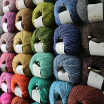 Rowan 펠티드트위드 Felted Tweed DK 영국수입실 로완실 트위드실 뜨개실 40컬러 배색뜨기 요크스웨터 탑다운 니트카페, 203 일렉트릭그린 electric green