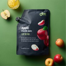 오트리 과일 청크잼 1kg 6종 딸기 사과 망고 복숭아 쨈 베이커리 음료 토핑용 필링잼, 사과 청크잼 1kg