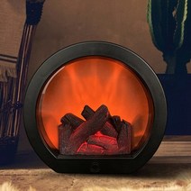 불멍무드등 벽난로 led 벽난로 랜턴 램프 거실 불꽃 야간 조명 크리스마스 분위기 홈 안뜰 잔디 침실 장식, d
