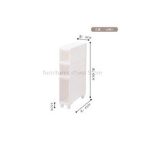 다용도 주방 서랍 퀼트 스토리지 캐비닛 화장실 스토리지 좁은 캐비닛 다층 조합 플라스틱 스토리지 캐비닛, three layer A
