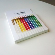 무지개 레인보우 초 브라이덜샤워 알록달록 생일 파티 초 (12ea/ 1세트)