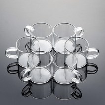 녹차 홍차 내열 유리 찻잔 6p 세트 80ml 다도용품