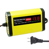 납산 배터리 충전기 12V 2AH-20AH LED 디스플레이 지능형 차량용 오토바이 배터리 충전기 차량용 트럭 오토바이용, US, 1개