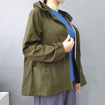 여성 야상 점퍼 하프 자켓 빅사이즈 캐주얼 바람막이 미시 숏야상 엄마옷 큰옷 간절기 외투