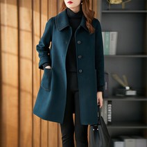 Prosekor 여성 겨울 빅사이즈 캐시미어 롱 트렌치코트