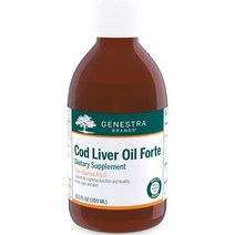 Genestra Brands Cod Liver Oil Forte | Vitamin + Essential Fatty Acid Supplement | 10.1 fl. oz. null, 1, One Color, 기타
