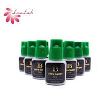 블랙 속눈썹 젤라틴 10병 IB Ultra Super Glue 개인 속눈썹 젤라틴 5ml/10ml 색상: IB 그린 병뚜껑 5ml, 상품 상세페이지 참조