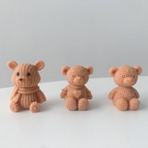 테디베어 곰돌이 3D 3종 캔들몰드, B
