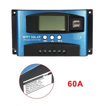 캠핑용 파워뱅크 태양 전지 패널 배터리 충전 컨트롤러 광 12V/24V 30A 50A 100A 태양광 레귤레이터 MPPT 충전기 LCD 디스플레이, [04] 60A, 04 60A