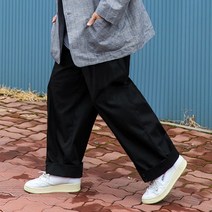 러기드하우스 메종 벌룬 원턱 팬츠 블랙
