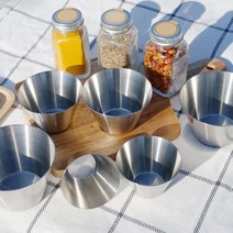 국산 캠핑소스볼 양념소스볼 소스종지 스텐볼 27종(무광) 1호~6호, 1호 (70mmX44mm), 1개