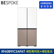 삼성전자 삼성 BESPOKE 4도어 키친핏 냉장고 RF60B91C3AP6T (615L), 없음