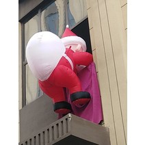 벽타는산타 풍선 크리스마스 소품 대형인형 2m, 2m 암벽 등반 산타클로스