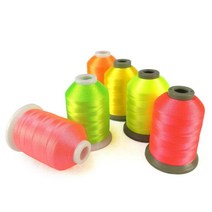 재봉실 재봉틀 자수 실 손 또는 기계 재봉용 퀼팅 아플리케 피싱용 각각 1100 Yds 6 네온 색상, 한개옵션0