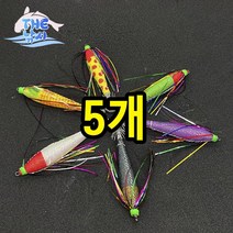 더낚시 UST 틴셀에기 3.0호 5개 세트 이카스테 한치 문어 갑오징어, 3.0호 퍼플 5P