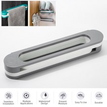 Foldable 4-in-one Self Adhesive Shoes Rack Multifunctional Wall-mounted Slipper Retractable Bathroom, [01] Gray-A