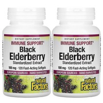 네추럴팩터스 블랙 엘더베리 100mg 120정 2통