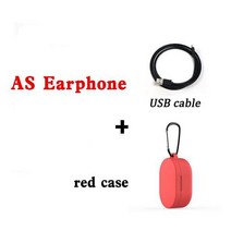무선 골전도이어폰 이어폰 초소형이어폰 블루투스, AS red case cable