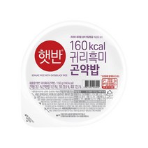 CJ 우리가족 햇반 귀리흑미곤약밥 150g 즉석밥 쌀밥 간편식 혼밥 자취템 캠핑음식 잡곡 영양밥, 4개
