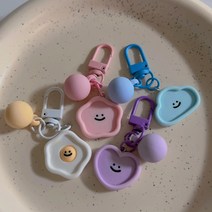 [1+1이벤트] 웃는 캐릭터 에어팟 가방 열쇠 고리 자동차 키링, 후라이, 별