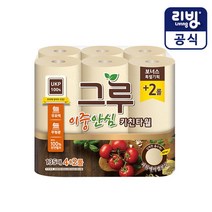 삼정펄프 [삼정펄프] 그루 무표백 키친타올 135매 4+2롤, 6롤, 1팩