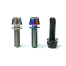 BW티탄 자전거 티타늄 스템 볼트 M5 0.8 18mm GR 와셔포함 1개, 실버