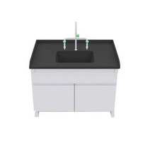 연구실 PP 싱크대 강철 목재 세면대 실험 테이블, 1m 강철 및 목재 실험 벤치 재고 있음