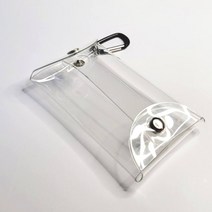 다용도 투명 미니케이스 포토카드 버스카드 동전지갑 가방걸이, 투명PVC홀더