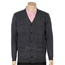 사무실용 브이넥 점잖은 중후한 중년남자 가디간 특이한 막입는 간지