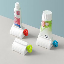 루나버블 태엽식 치약 짜개 디스펜서 3color 블리스터포장 거치형 알뜰 정리 보관 튜브 링거 욕실 압착기, 레드