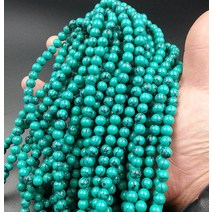 연화 컬러 터키석 원석재료 초록 6mm 481012mm 1줄, 단품