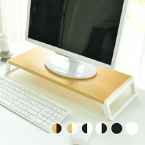 [티스] 슬림 모니터받침대 (500) 스탠드 노트북거치대, 2.내추럴 화이트