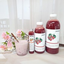 더바른청 딸기시럽 과일 수제청 딸기우유만들기 수제딸기청 500ml 1000ml, 딸기시럽 1000ml