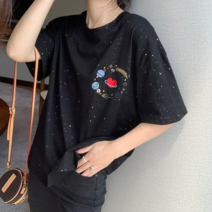 베러댓걸 3807-1 반짝반짝 은하별 자수 박스티