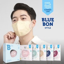 블루본 스타일 썸머라인 컬러 마스크 대형 60매, 그레이