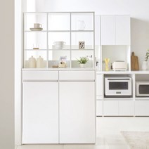 필웰 ST9815 무노 파티션 주방 수납장세트 (서랍형), 화이트